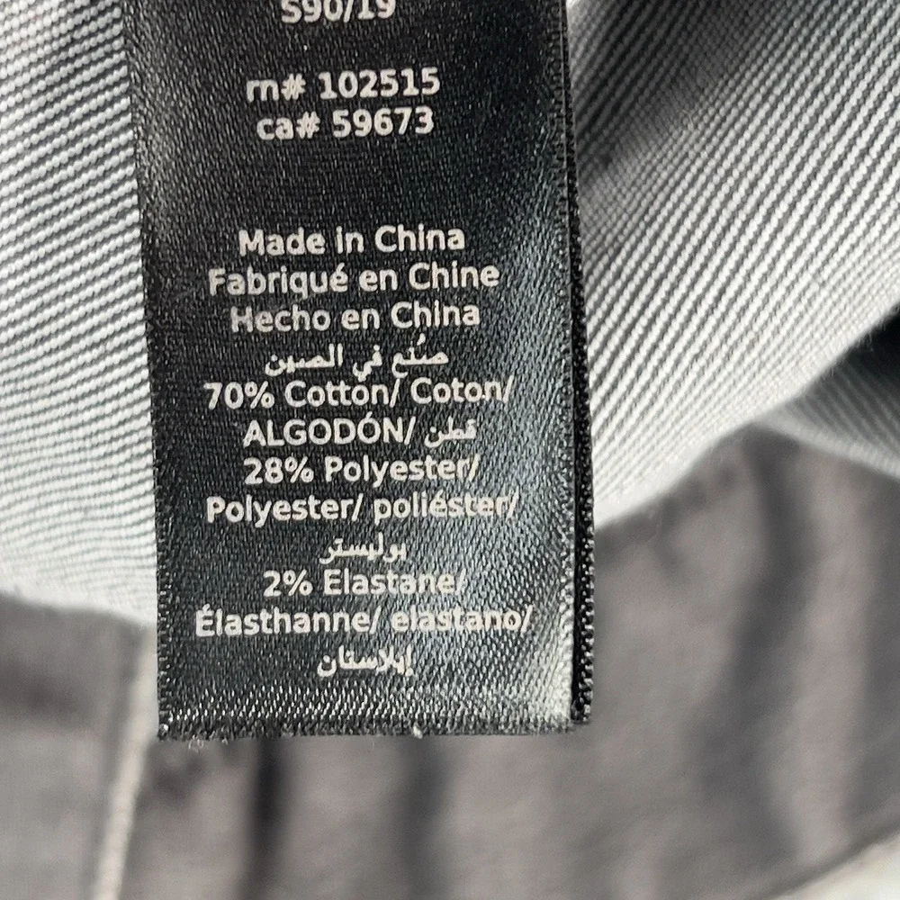 John Varvatos Jacket Mens XL Gray Denim Biker Full Zip Pockets Trucker Stretch - Picture 4 of 12